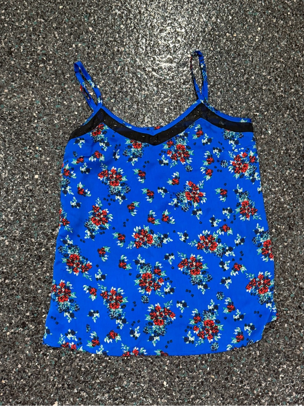 I Heart Ronson Blue Floral Small Women’s Cami Tank Top
